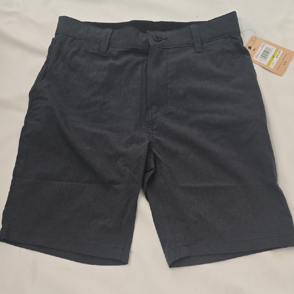 Quiksilver Boy's Dark Gray Flat Front Shorts 14